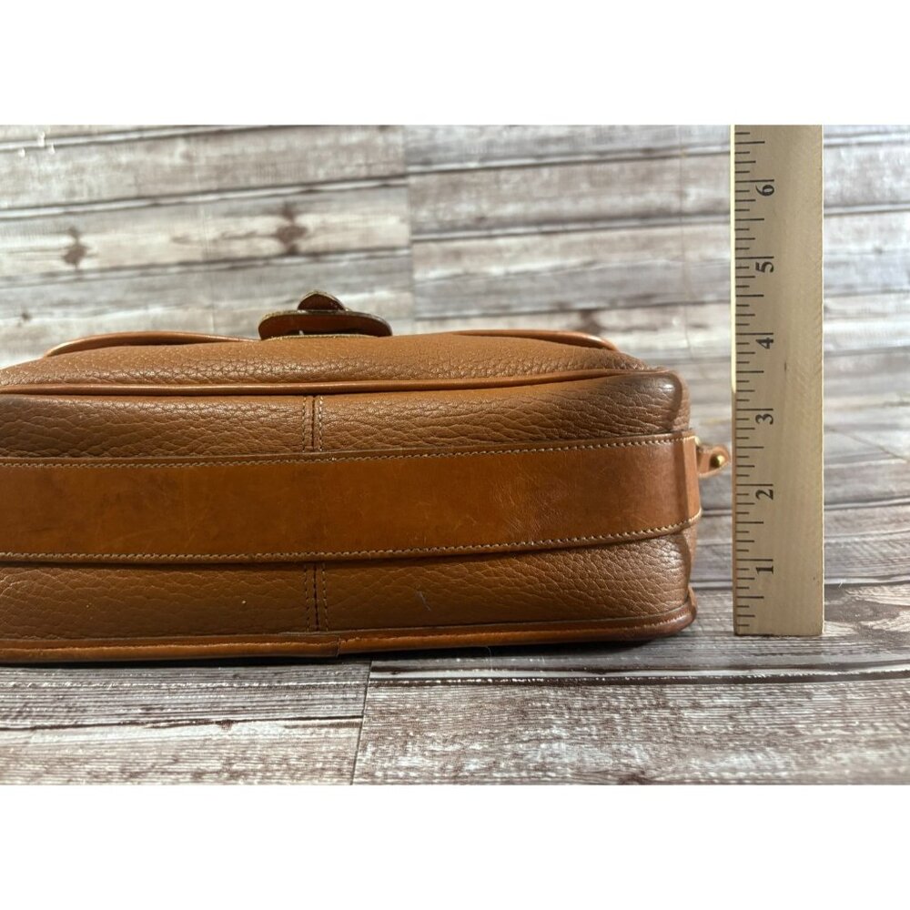 DOONEY & BOURKE Equestrian all weather leather crossbody bag Brown vintage - Picture 6 of 9